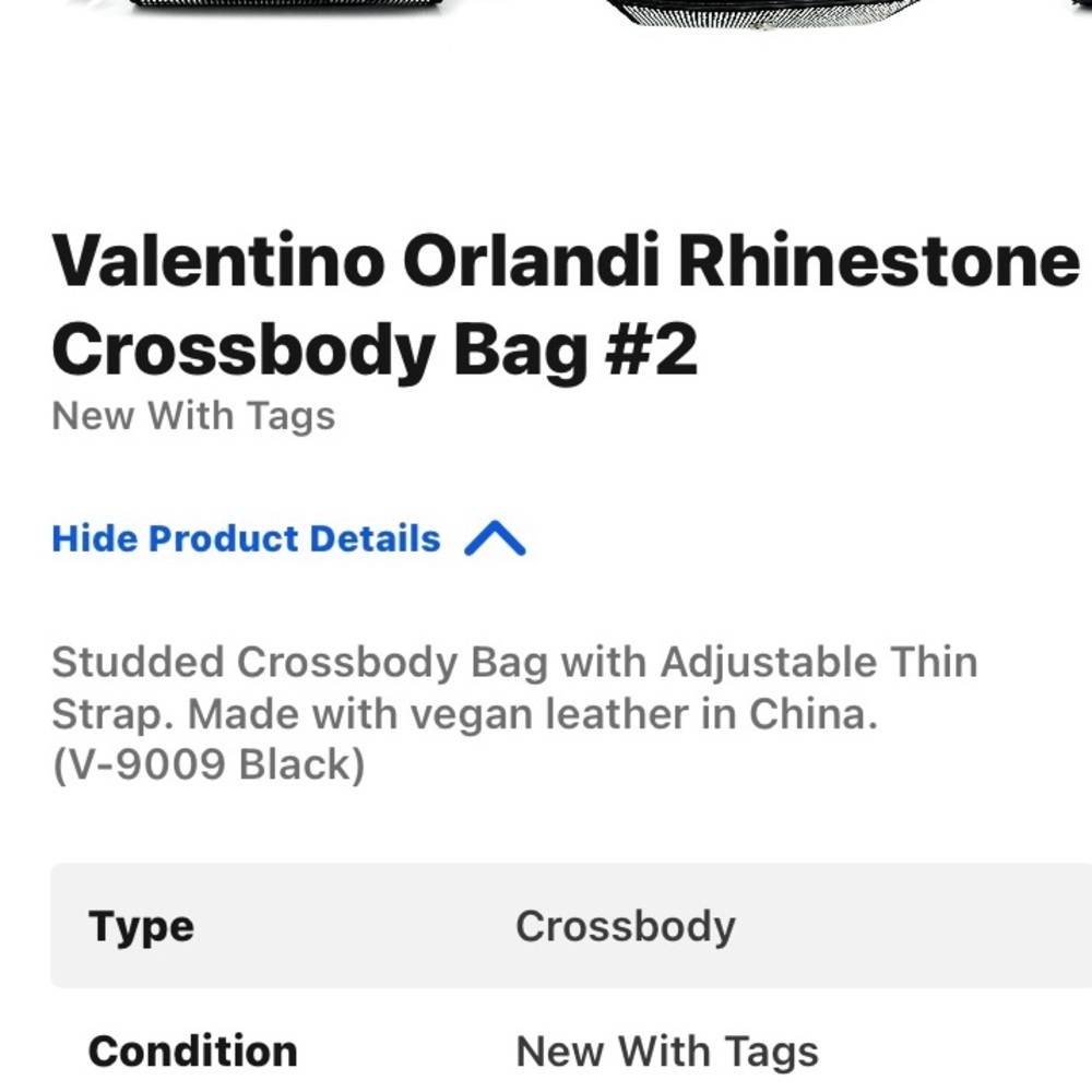 Valentino Orlandi Black Rhinestone Crossbody Bag
